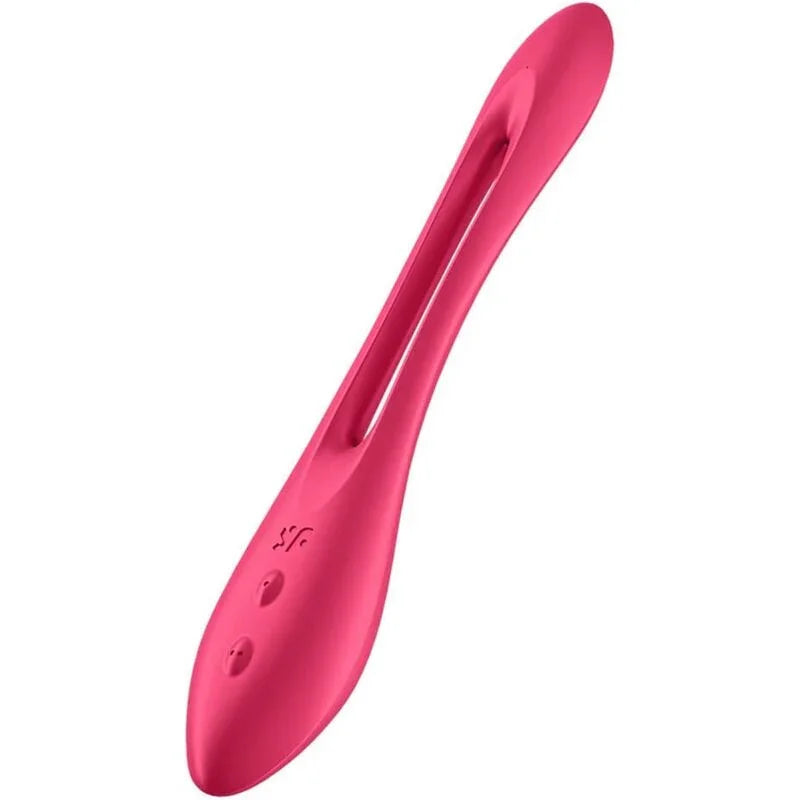 SATISFYER - ELASTIC JOY MULTI VIBRADOR ROJO - Nuvica