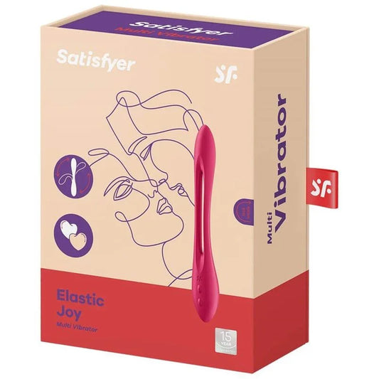 SATISFYER - ELASTIC JOY MULTI VIBRADOR ROJO - Nuvica