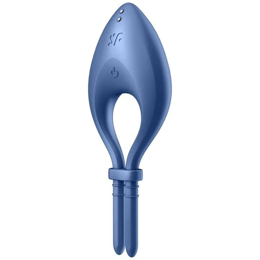 SATISFYER - BULLSEYE ANILLO VIBRADOR APP AZUL - Nuvica