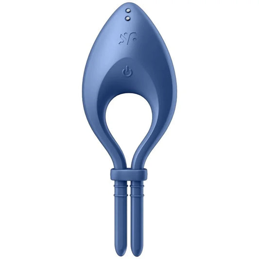 SATISFYER - BULLSEYE ANILLO VIBRADOR APP AZUL - Nuvica