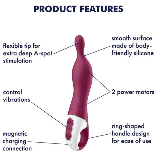 SATISFYER - AMAZING 1 VIBRADOR PUNTO A BERRY - Nuvica