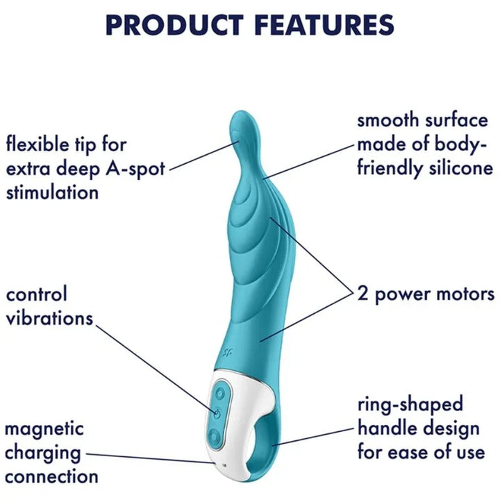 SATISFYER - AMAZING 2 VIBRADOR PUNTO A TURQUESA - Nuvica