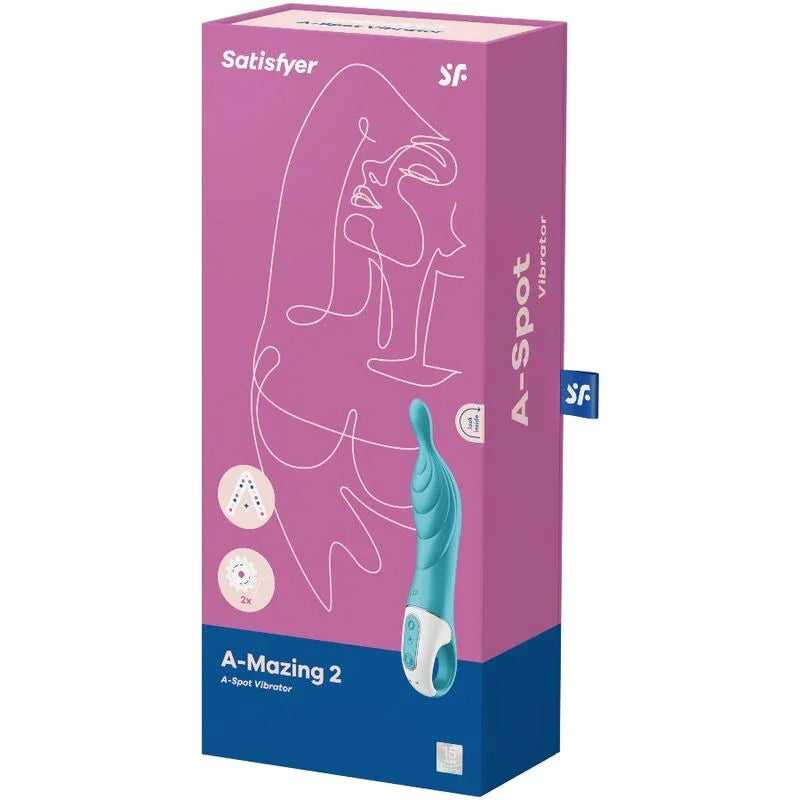 SATISFYER - AMAZING 2 VIBRADOR PUNTO A TURQUESA - Nuvica