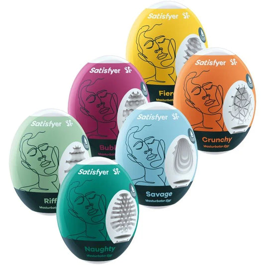 SATISFYER - HUEVOS MASTURBADORES PACK 6 UNIDADES - Nuvica