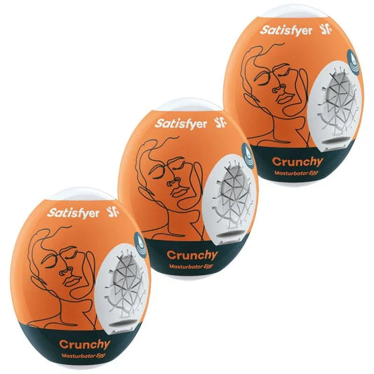 SATISFYER - 3 HUEVOS MASTURBADORES CRUNCHY - Nuvica