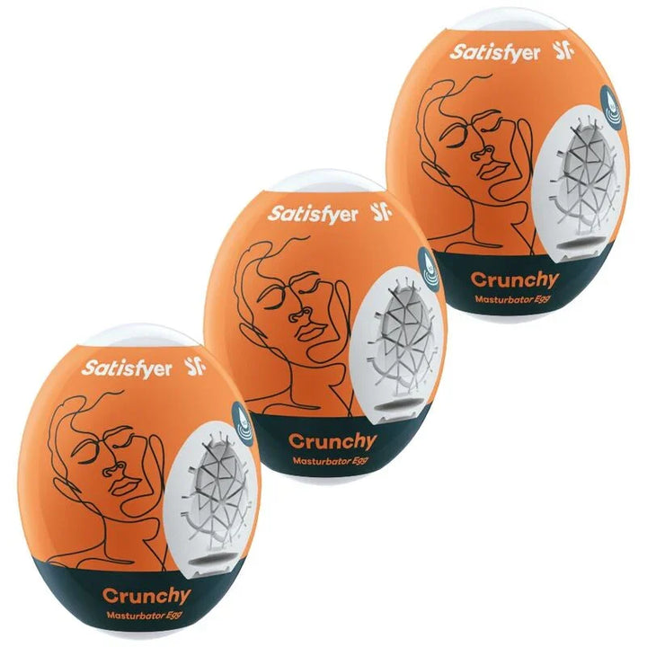 SATISFYER - 3 HUEVOS MASTURBADORES CRUNCHY - Nuvica