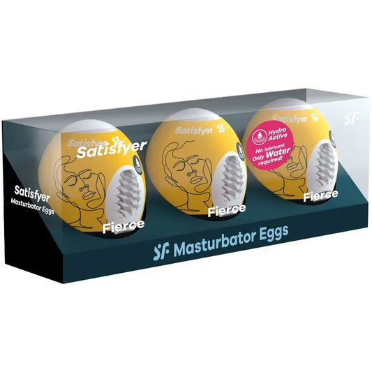 SATISFYER - 3 HUEVOS MASTURBADORES FIERCE - Nuvica