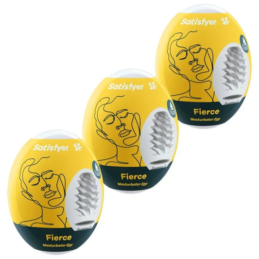 SATISFYER - 3 HUEVOS MASTURBADORES FIERCE - Nuvica