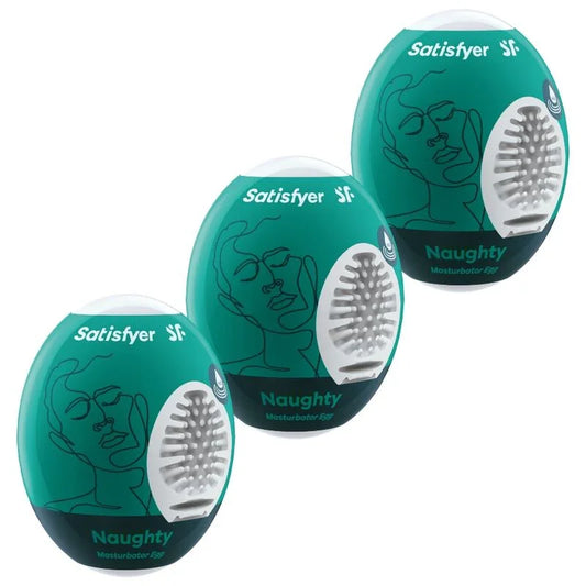 SATISFYER - 3 HUEVOS MASTURBADORES NAUGHTY - Nuvica