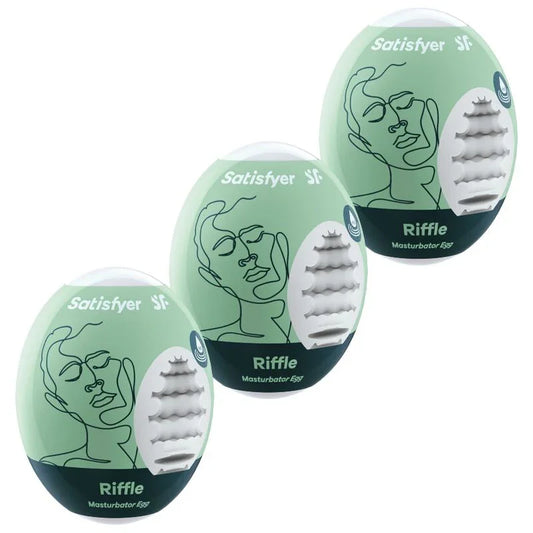 SATISFYER - 3 HUEVOS MASTURBADORES RIFFLE - Nuvica