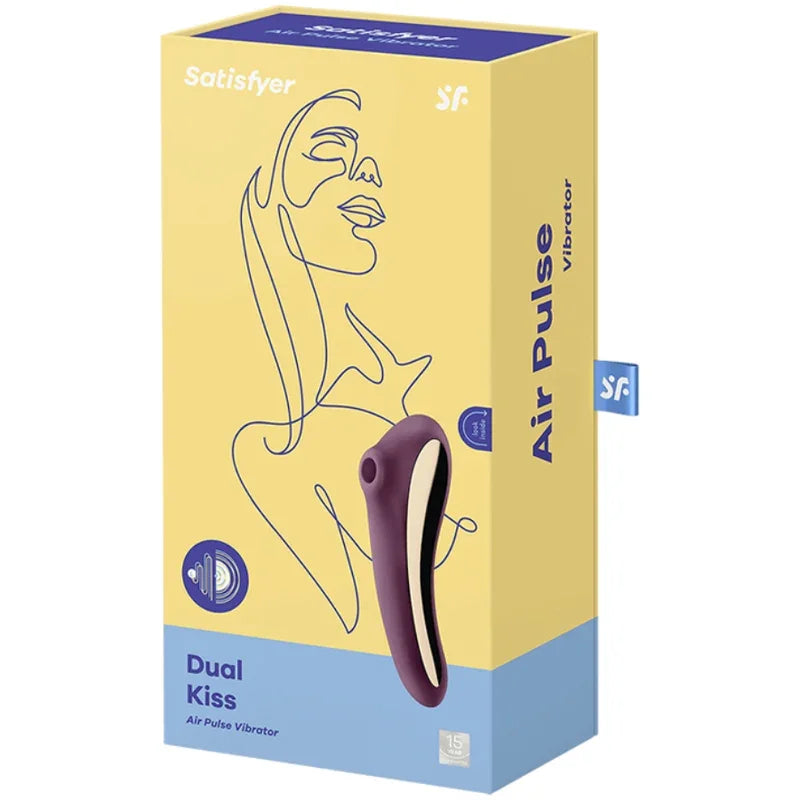 SATISFYER - DUAL KISS ESTIMULADOR CLITORIS PURPURA - Nuvica
