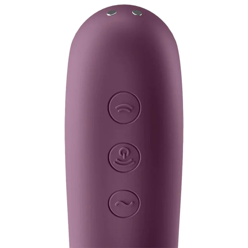 SATISFYER - DUAL KISS ESTIMULADOR CLITORIS PURPURA - Nuvica