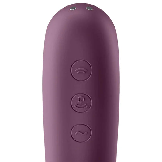 SATISFYER - DUAL KISS ESTIMULADOR CLITORIS PURPURA - Nuvica