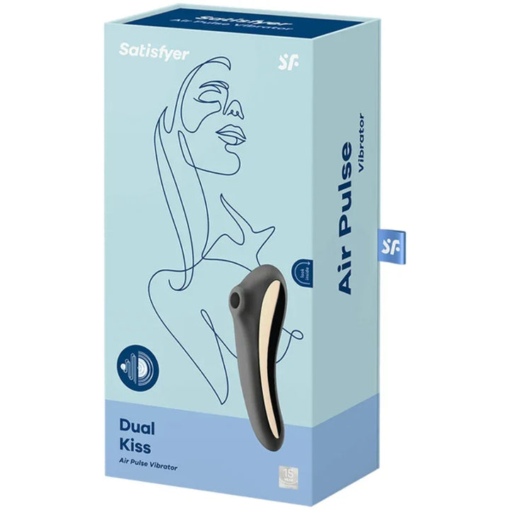 SATISFYER - DUAL KISS ESTIMULADOR CLITORIS NEGRO - Nuvica