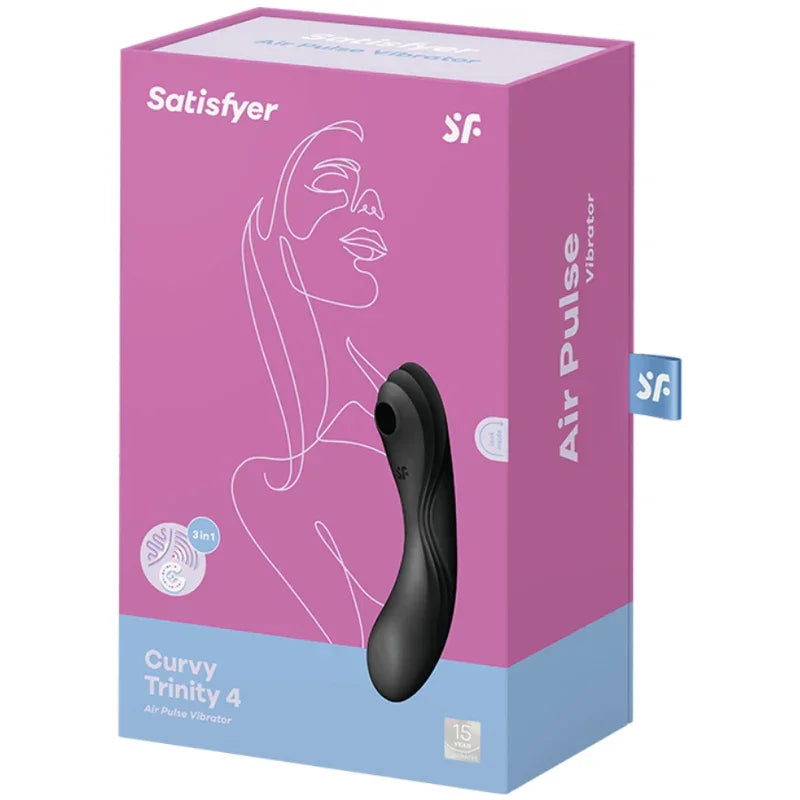 SATISFYER - CURVY TRINITY 4 ESTIMULADOR Y VIBRADOR NEGRO - Nuvica