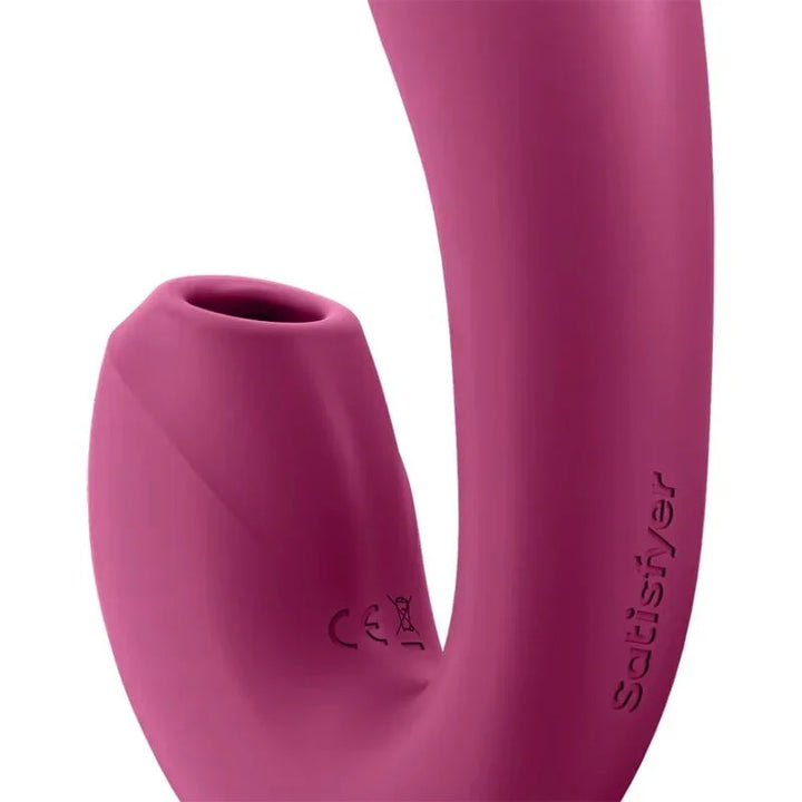 SATISFYER - SUNRAY ESTIMULADOR Y VIBRADOR APP ROJO - Nuvica