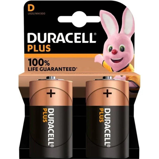 DURACELL - PLUS POWER 100 PILA ALCALINA D LR20 BLISTER*2 - Nuvica
