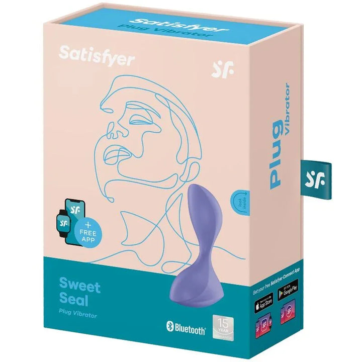 SATISFYER - SWEET SEAL PLUG VIBRADOR APP VIOLETA - Nuvica
