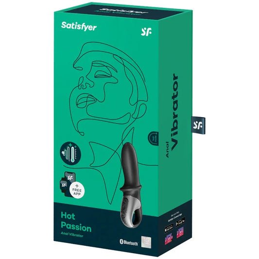 SATISFYER - HOT PASSION VIBRADOR ANAL APP NEGRO - Nuvica