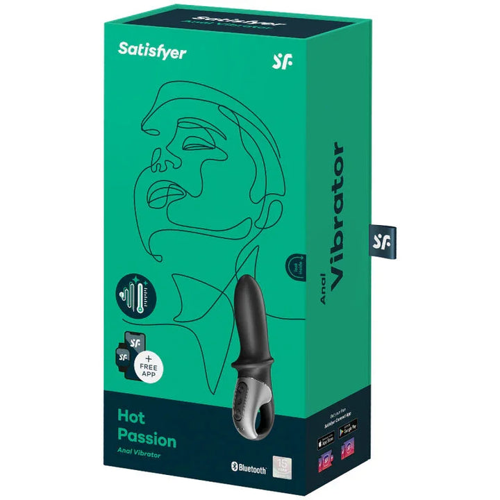 SATISFYER - HOT PASSION VIBRADOR ANAL APP NEGRO - Nuvica