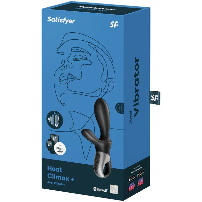 SATISFYER - HEAT CLIMAX+ VIBRADOR ANAL APP NEGRO - Nuvica