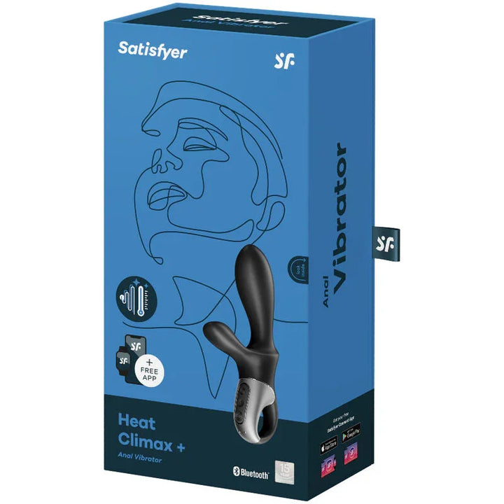 SATISFYER - HEAT CLIMAX+ VIBRADOR ANAL APP NEGRO - Nuvica