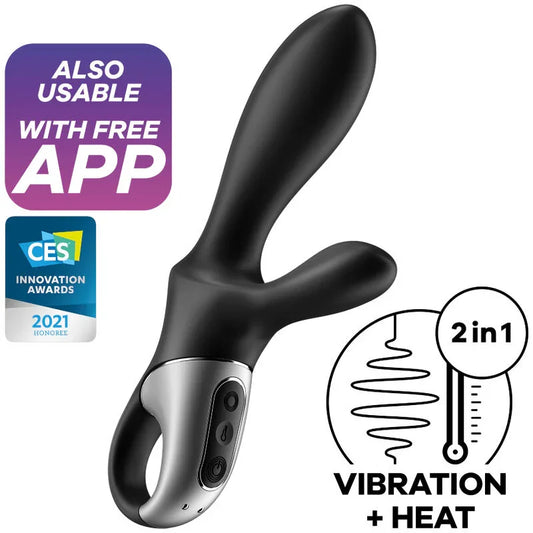 SATISFYER - HEAT CLIMAX+ VIBRADOR ANAL APP NEGRO - Nuvica