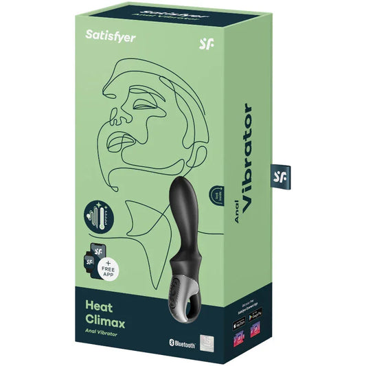 SATISFYER - HEAT CLIMAX VIBRADOR ANAL APP NEGRO - Nuvica