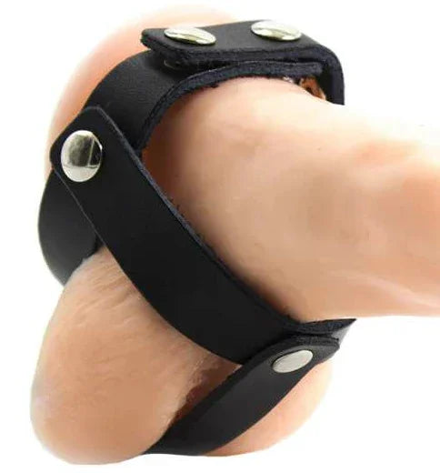 OHMAMA FETISH - FUNDA CUERO DE CASTIDAD PARA TESTÍCULOS - Nuvica