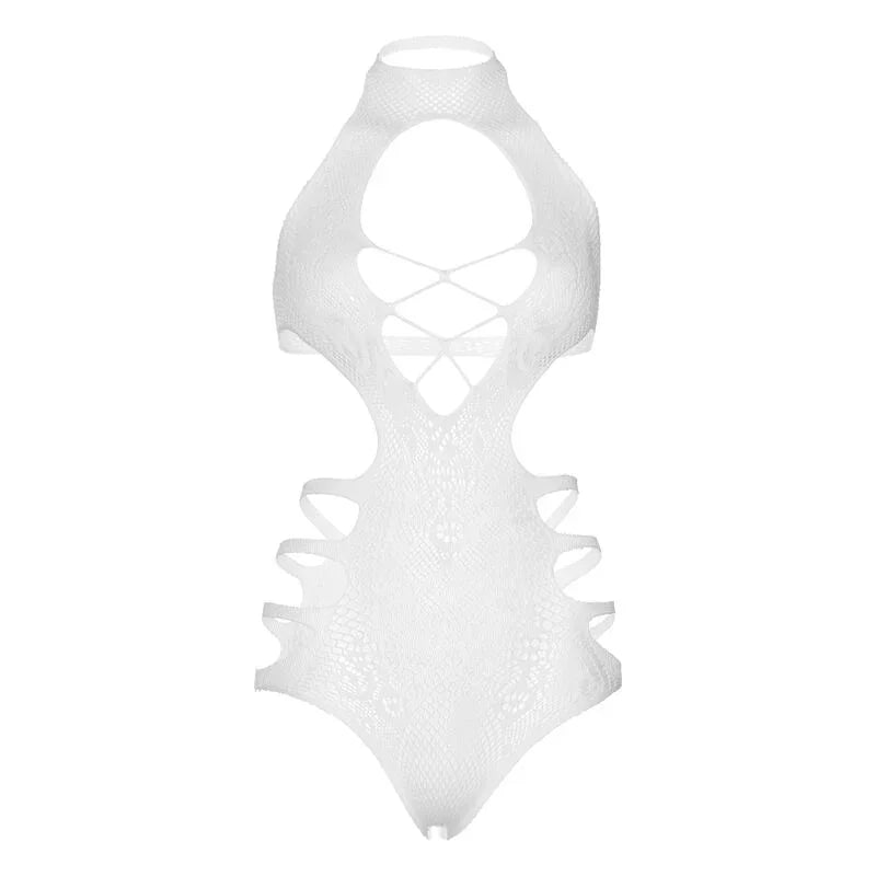 LEG AVENUE - BODY DE ENCAJES TALLA ÚNICA - BLANCO - Nuvica