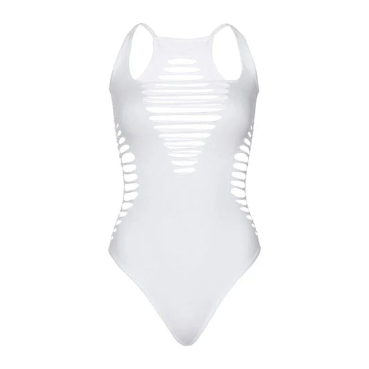 LEG AVENUE - BODY TANGA RACERBACK NEGRO - Nuvica