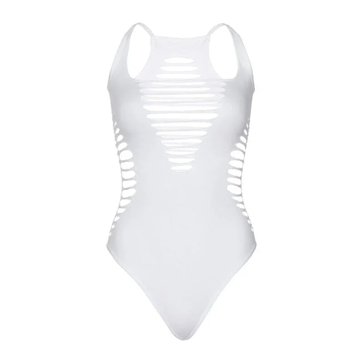 LEG AVENUE - BODY TANGA RACERBACK NEGRO - Nuvica