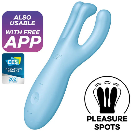 SATISFYER - THREESOME 4 VIBRADOR APP ROSA - Nuvica