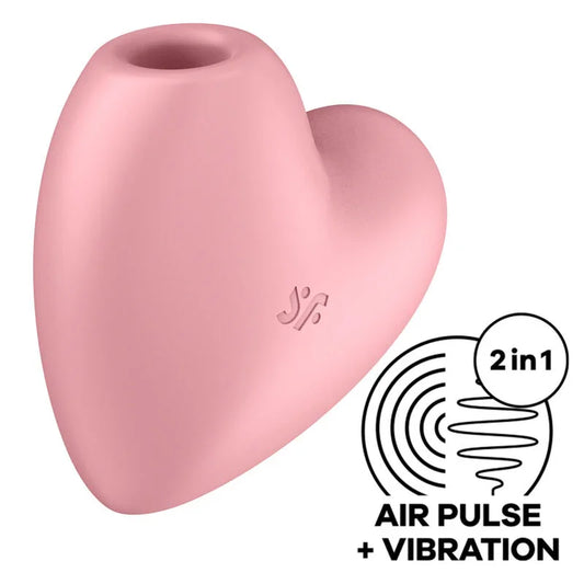 SATISFYER - CUTIE HEART ESTIMULADOR Y VIBRADOR AZUL - Nuvica