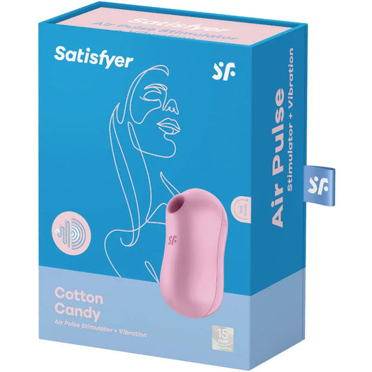 SATISFYER - COTTON CANDY ESTIMULADOR Y VIBRADOR LILA - Nuvica
