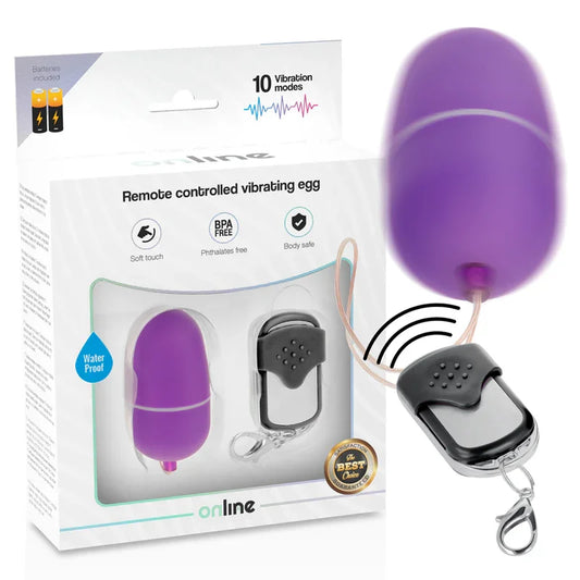 ONLINE - HUEVO VIBRADOR CONTROL REMOTO M LILA - Nuvica