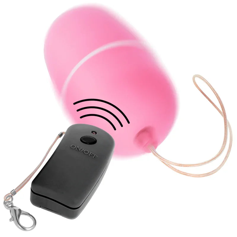ONLINE - HUEVO VIBRADOR CON MANDO CONTROL REMOTO ROSA - Nuvica