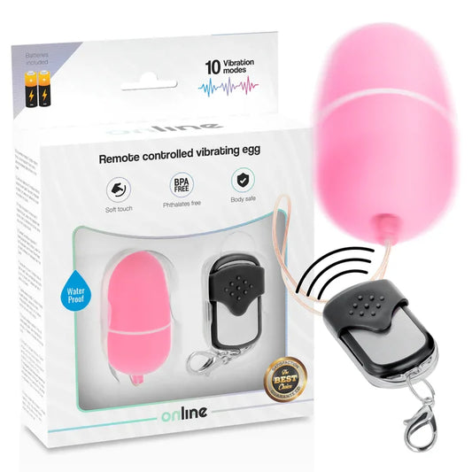 ONLINE - HUEVO VIBRADOR CONTROL REMOTO M ROSA - Nuvica