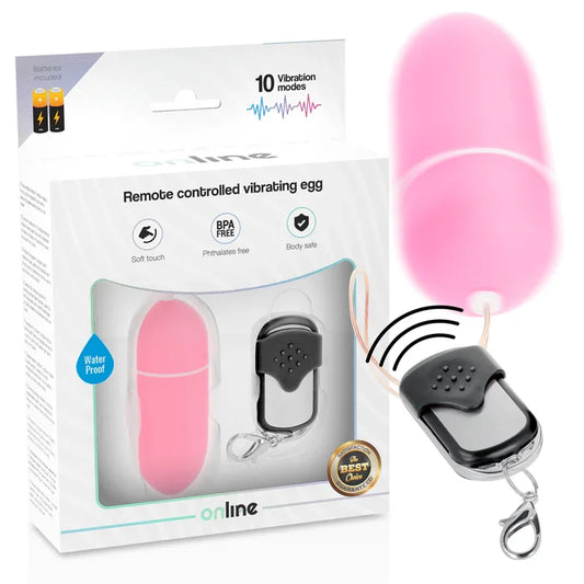 ONLINE - HUEVO VIBRADOR CONTROL REMOTO L ROSA - Nuvica