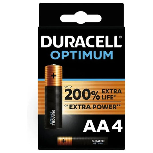 DURACELL - OPTIMUM 200 PILA ALCALINA AA LR6 BLISTER*4 - Nuvica