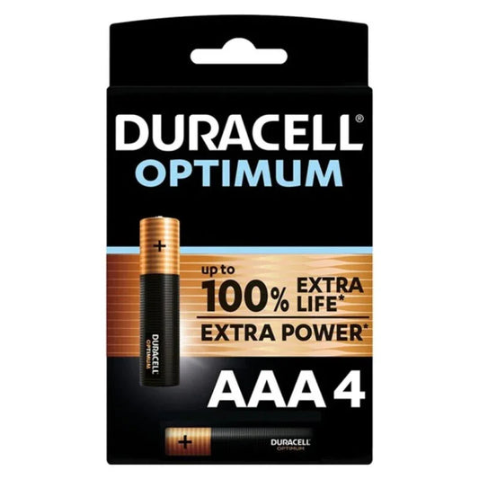 DURACELL - OPTIMUM 200 PILA ALCALINA AAA LR03 BLISTER*4 - Nuvica