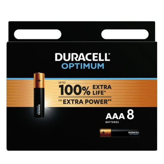 DURACELL - OPTIMUM PILA ALCALINA AAA LR03 BLISTER*8 - Nuvica