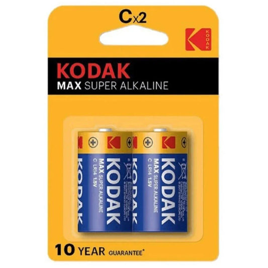 KODAK - MAX PILA ALCALINA C LR14 BLISTER*2 - Nuvica