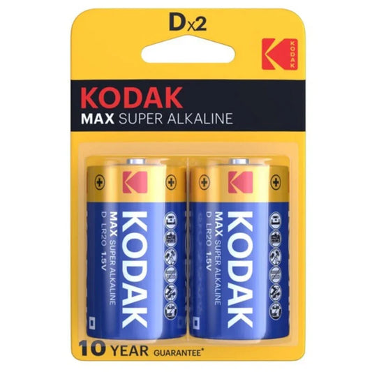 KODAK - MAX PILA ALCALINA D LR20 BLISTER*2 - Nuvica