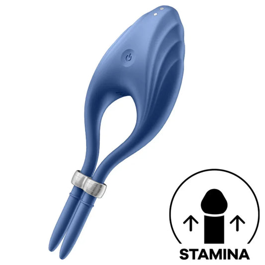 SATISFYER - DUELIST ANILLO VIBRADOR AZUL - Nuvica