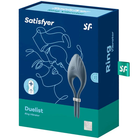 SATISFYER - DUELIST ANILLO VIBRADOR AZUL - Nuvica