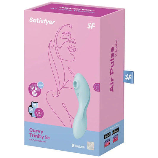 SATISFYER - CURVY TRINITY 5 ESTIMULADOR Y VIBRADOR APP BLANCO - Nuvica