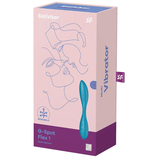 SATISFYER - G-SPOT FLEX 1 MULTI VIBRADOR AZUL - Nuvica