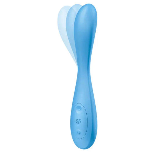 SATISFYER - G-SPOT FLEX 4+ MULTI VIBRADOR APP AZUL - Nuvica