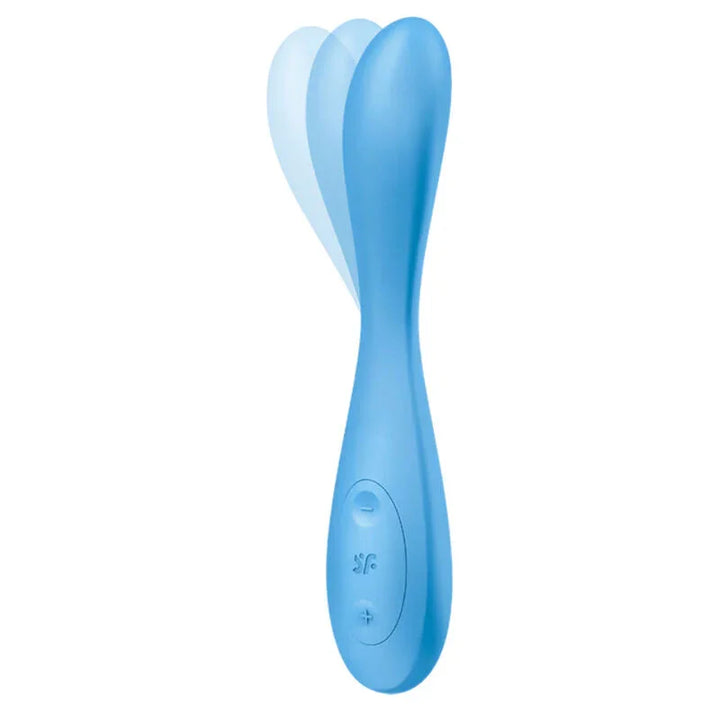 SATISFYER - G-SPOT FLEX 4+ MULTI VIBRADOR APP AZUL - Nuvica